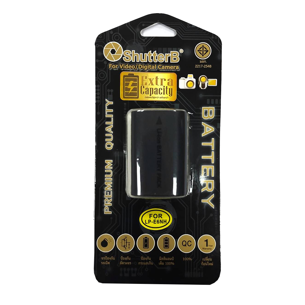 แบตเตอรี่ Shutter B EXTRA Capacity Battery LP-E6NH Canon แบตเตอรี่ Shutter B EXTRA Capacity Battery LP-E6NH Canon