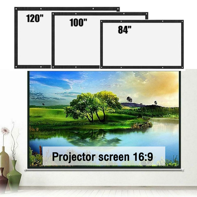 จอโปรเจคเตอร์ Projector screen CY-SS Matt White ขนาด 84 นิ้ว แบบไวนิลแขวนติดผนัง