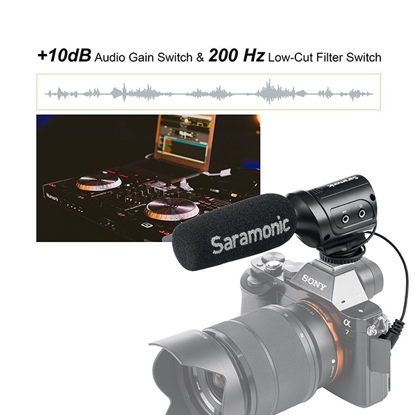 Saramonic SR-M3 Mini Directional Condenser Microphone ไมโครโฟน สินค้าประกันศูนย์
