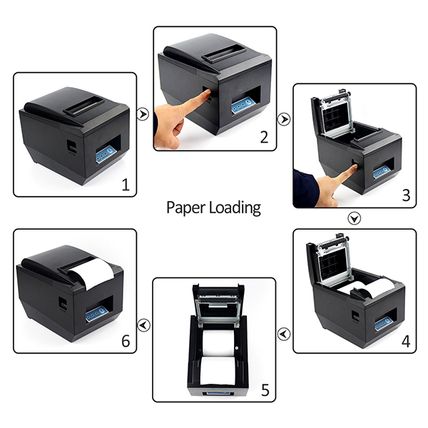 Symcode Thermal Receipt Printer MJ-8250 USB Pos 80 มม.ไม่ใช้หมึก เครื่องพิมพ์ใบเสร็จ 