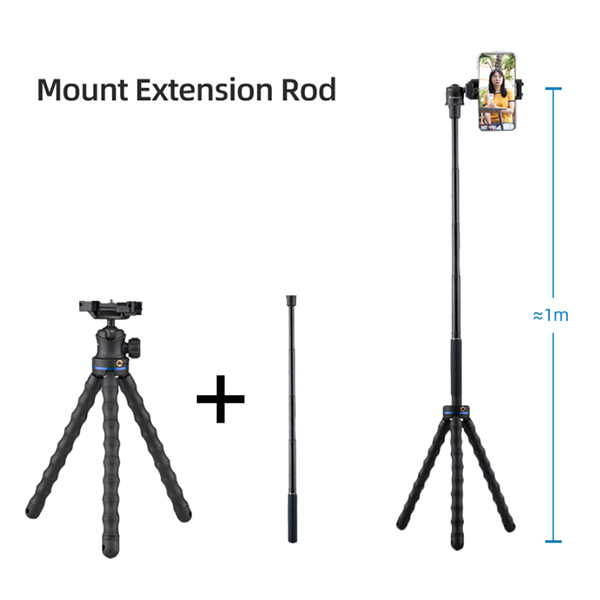 K&F Concept MT-01 mini Tripod Grey Aluminium  ขาตั้งกล้อง