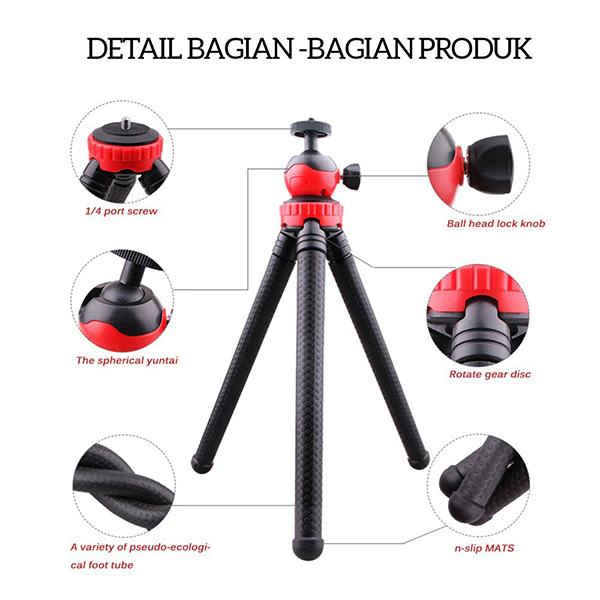 Octopus JM-801 Flexible Tripod For Cameras Gopro ขาปลาหมึก