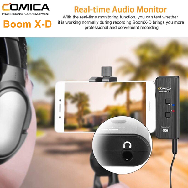 COMICA BoomX-D UC RX 2.4G Digital 1-Trigger-2 Wireless Microphone ไมโครโฟนไร้สายส่งสัญญาณและตัวรับ