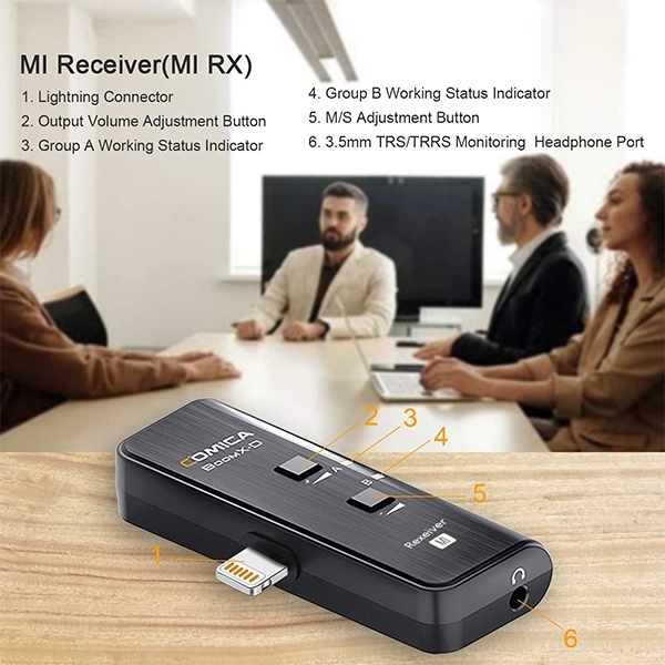 COMICA BoomX-D MI RX 2.4G Digital 1-Trigger-2 Wireless Microphone ไมโครโฟนไร้สายส่งสัญญาณและตัวรับ COMICA BoomX-D MI RX 2.4G Digital 1-Trigger-2 Wireless Microphone ไมโครโฟนไร้สายส่งสัญญาณและตัวรับ