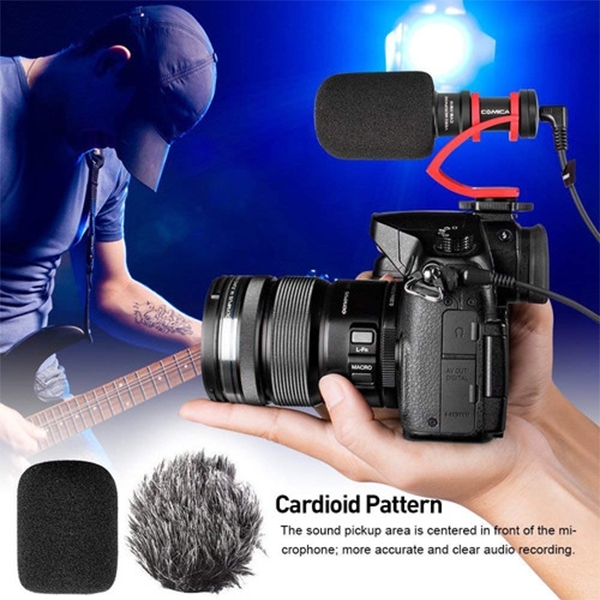 ไมโครโฟน COMICA CVM-VM10II RED Micro Compact Directional Condenser Shotgun Video Microphone