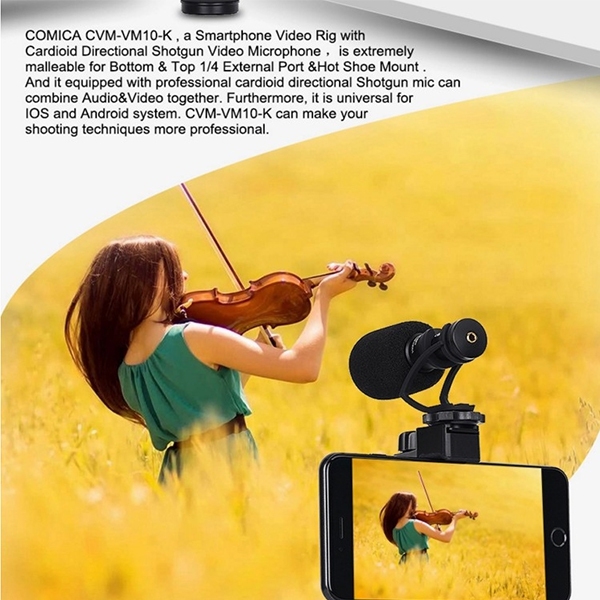 COMICA CVM-VM10-K4 Full Metal MINI compact on-camera Cardioid Directional Shotgun Video Microphone KIT