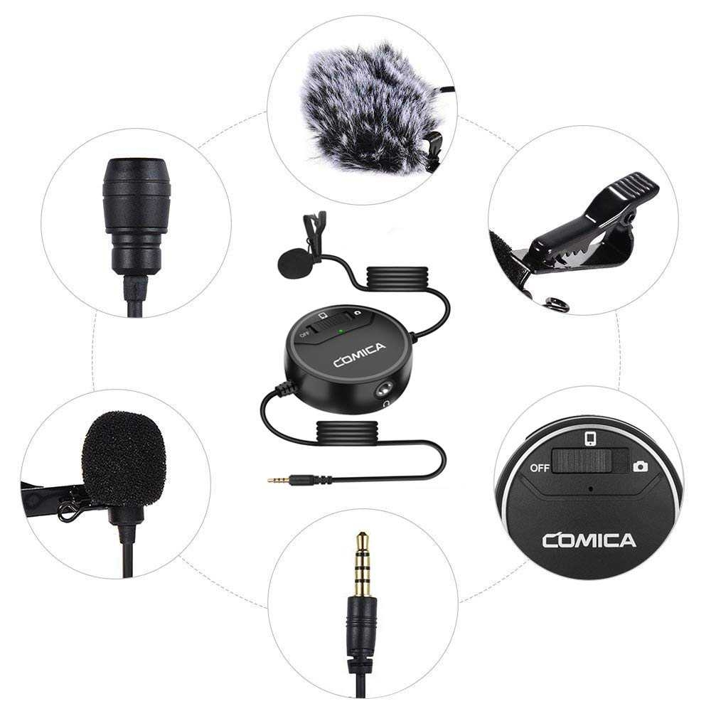 ไมโครโฟน COMICA SIG.LAV V03 Omni-Directional Video Lavalier Microphone for Camera & Smartphone