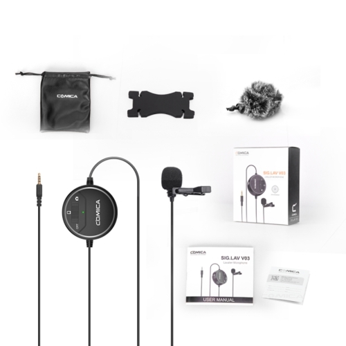 ไมโครโฟน COMICA SIG.LAV V03 Omni-Directional Video Lavalier Microphone for Camera & Smartphone