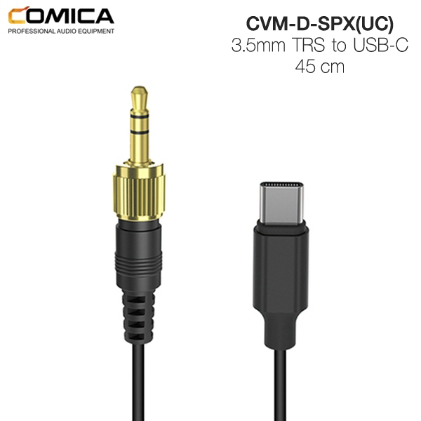 COMICA CVM-D-SPX (UC) 3.5mm TRS to USB-C Interface Audio Output Cable for Smartphone (สายยาว 45 cm) COMICA CVM-D-SPX (UC) 3.5mm TRS to USB-C Interface Audio Output Cable for Smartphone (สายยาว 45 cm)