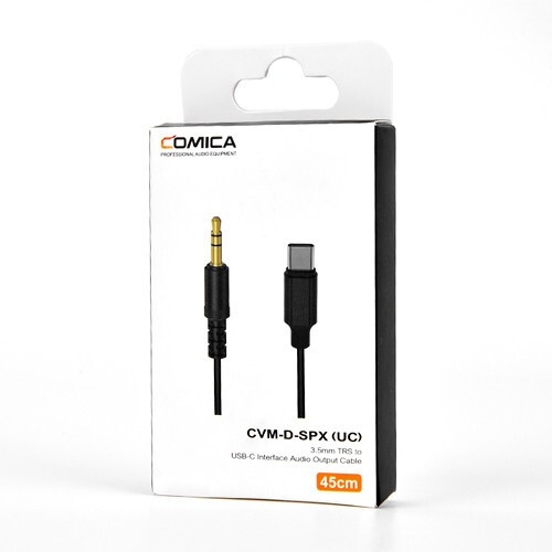 COMICA CVM-D-SPX (UC) 3.5mm TRS to USB-C Interface Audio Output Cable for Smartphone (สายยาว 45 cm)