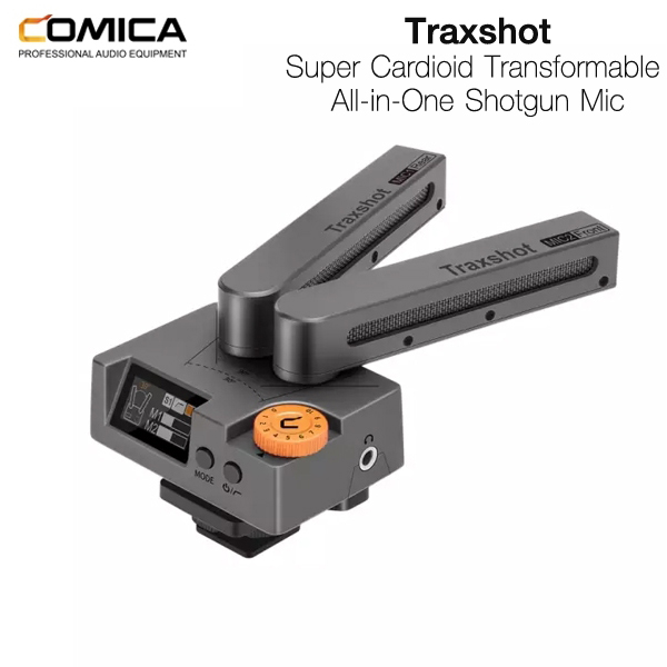 COMICA SHOTGUN TRAXSHOT SUPER CARDIOID MICROPHONE TRANSDORMABLE ALL-IN-ONE COMICA SHOTGUN TRAXSHOT SUPER CARDIOID MICROPHONE TRANSDORMABLE ALL-IN-ONE