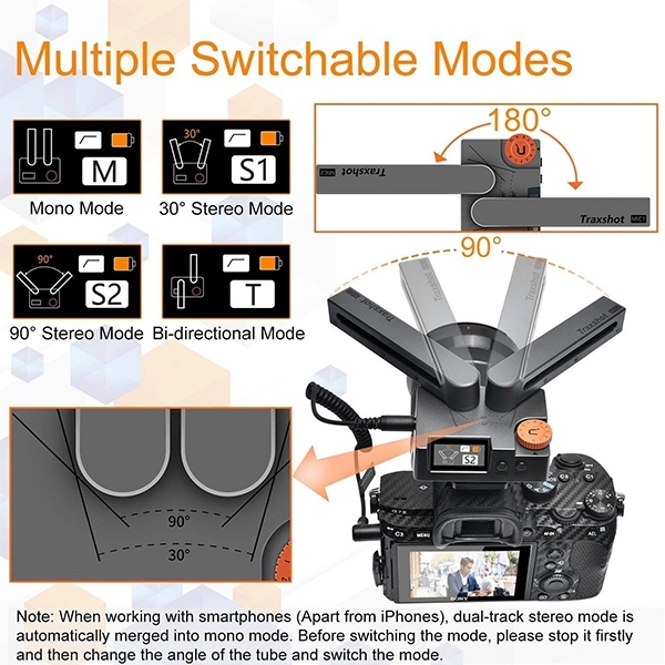 ไมโครโฟน COMICA Traxshot Super Cardioid Transformable All-in-One Shotgun Microphone for Camera/Smartphone