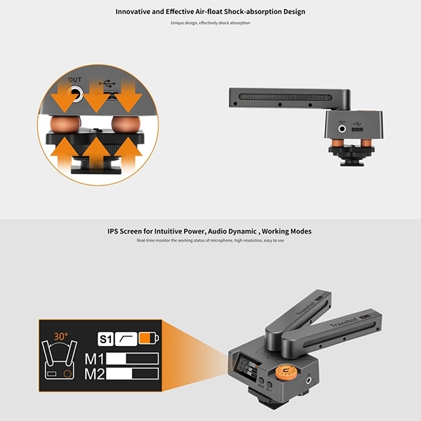 ไมโครโฟน COMICA Traxshot Super Cardioid Transformable All-in-One Shotgun Microphone for Camera/Smartphone