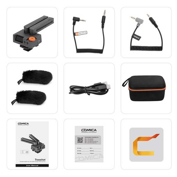 COMICA SHOTGUN TRAXSHOT SUPER CARDIOID MICROPHONE TRANSDORMABLE ALL-IN-ONE