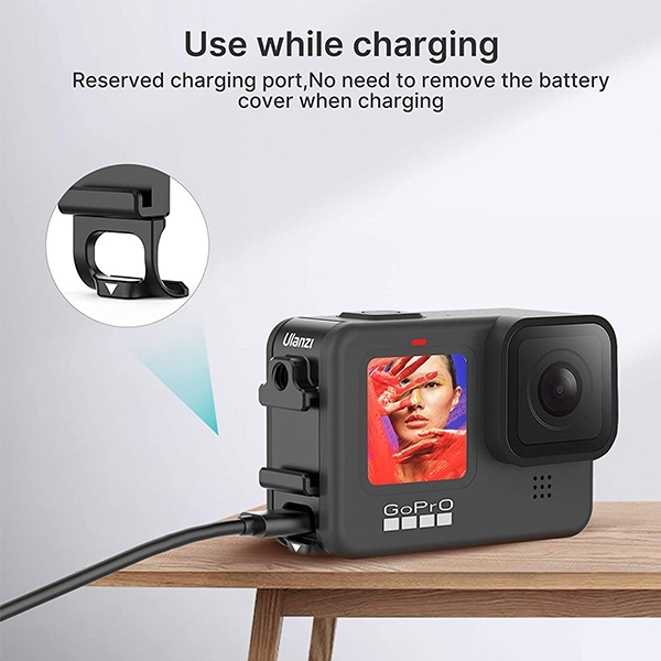 Ulanzi G9-6 Multi-Function Battery Lid For GoPro Hero 9 ฝาปิดแบตเตอรี่อลูมิเนียม / มีช่องชาร์จ / ช่องฮอตชู