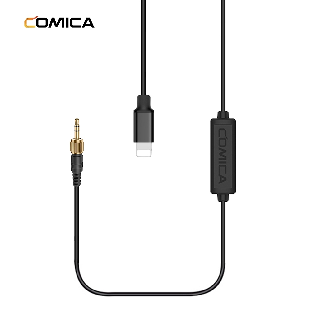 COMICA CVM-D-SPX (MI) 3.5mm TRS to Lightning Interface Audio Output Cable for IPhone, Smartphone (สายยาว 45 cm)