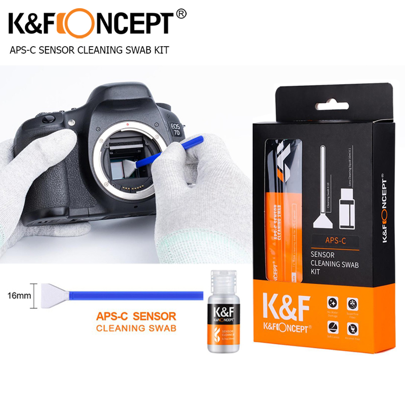 K&F CONCEPT 16mm APS-C SENSOR CLEANING SWAB KIT ชุดทำความสะอาดเซ็นเซอร์