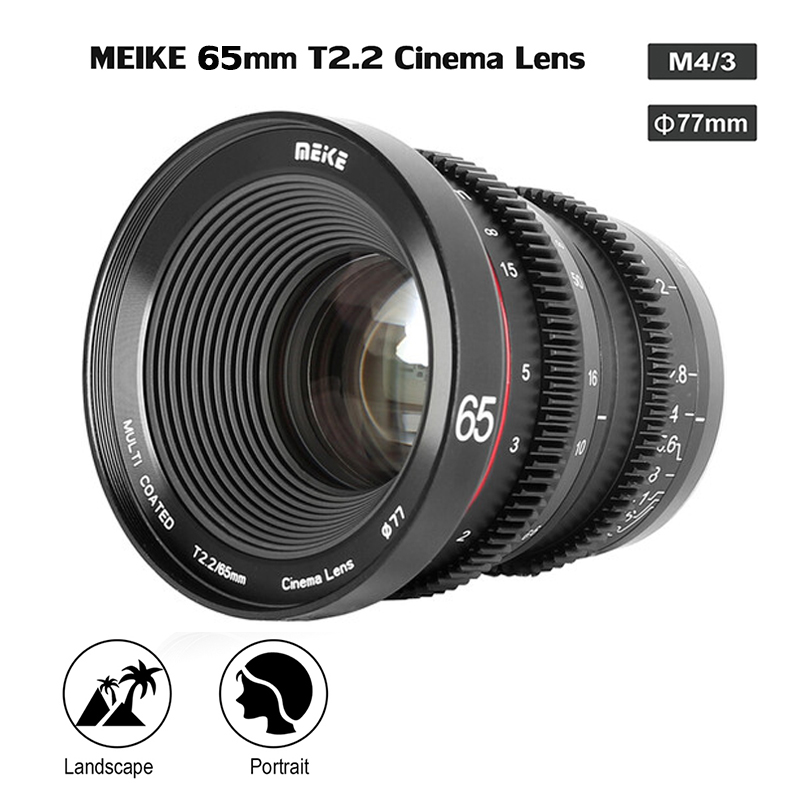 Lens MEIKE 65mm T2.2 Manual Focus Cinema Lens for M4/3 Lens MEIKE 65mm T2.2 Manual Focus Cinema Lens for M4/3