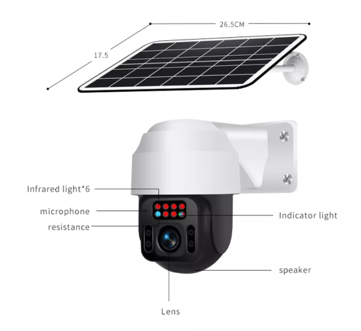 4G Antelligent Solar Energy Alert PTZ Camera 1080P HD Outdoor (Q5)