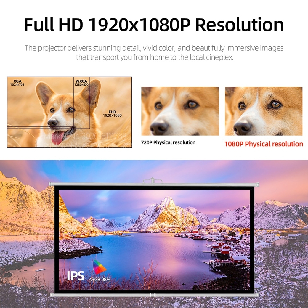 AUN AKEY7 MAX โปรเจคเตอร์ Full HD 1080P 7500 Lumens