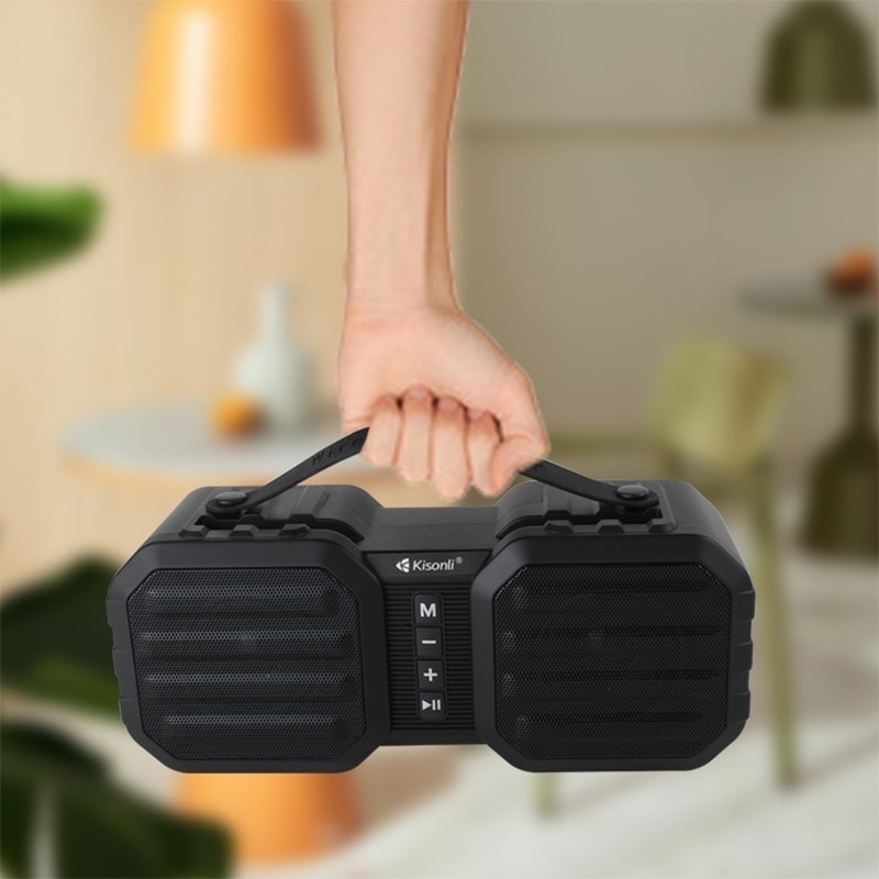 ลำโพงบลูทูธ KISONLI VS-6 Bluetooth Portable Speaker วางมือถือได้ เบสแน่นเสียงดี