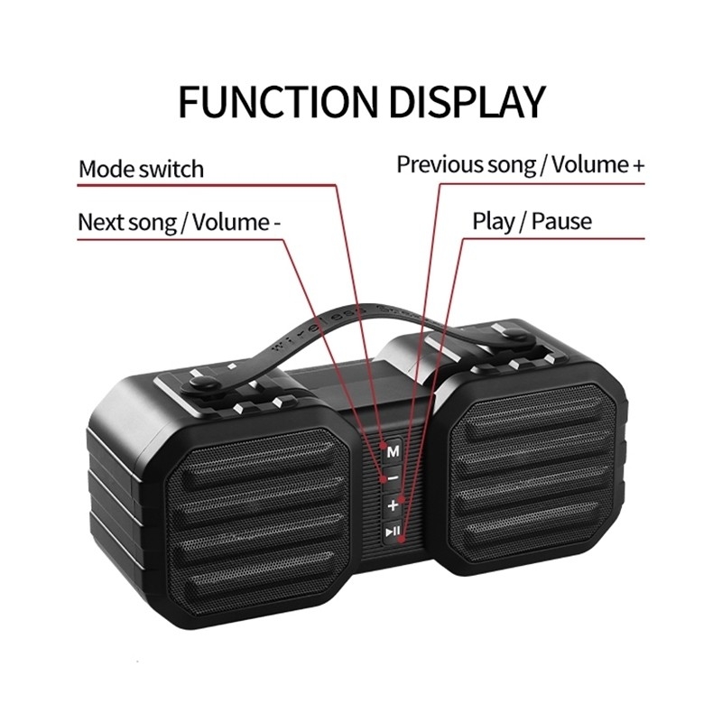 ลำโพงบลูทูธ KISONLI VS-6 Bluetooth Portable Speaker วางมือถือได้ เบสแน่นเสียงดี