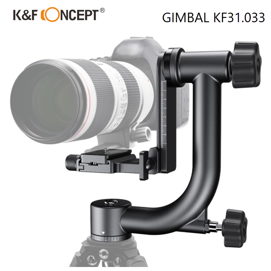 K&F Concept KF31.033 Professional Gimbal Head Heavy Duty Metal 360 Degree Panoramic Tripod Head K&F Concept KF31.033 Professional Gimbal Head Heavy Duty Metal 360 Degree Panoramic Tripod Head