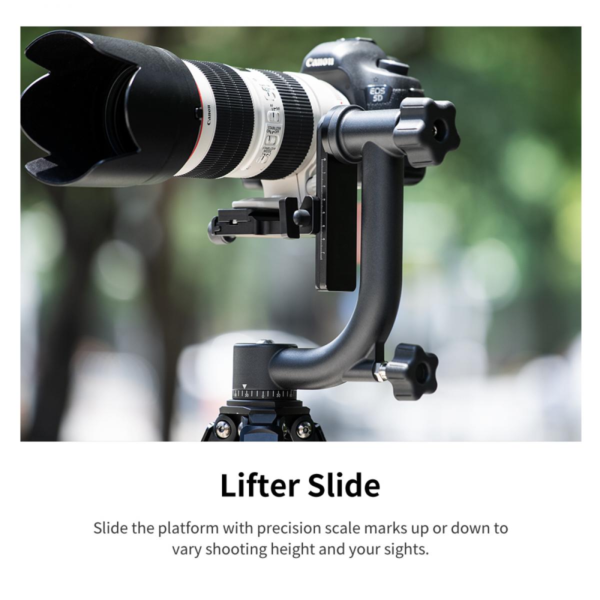 K&F Concept KF31.033 Professional Gimbal Head Heavy Duty Metal 360 Degree Panoramic Tripod Head