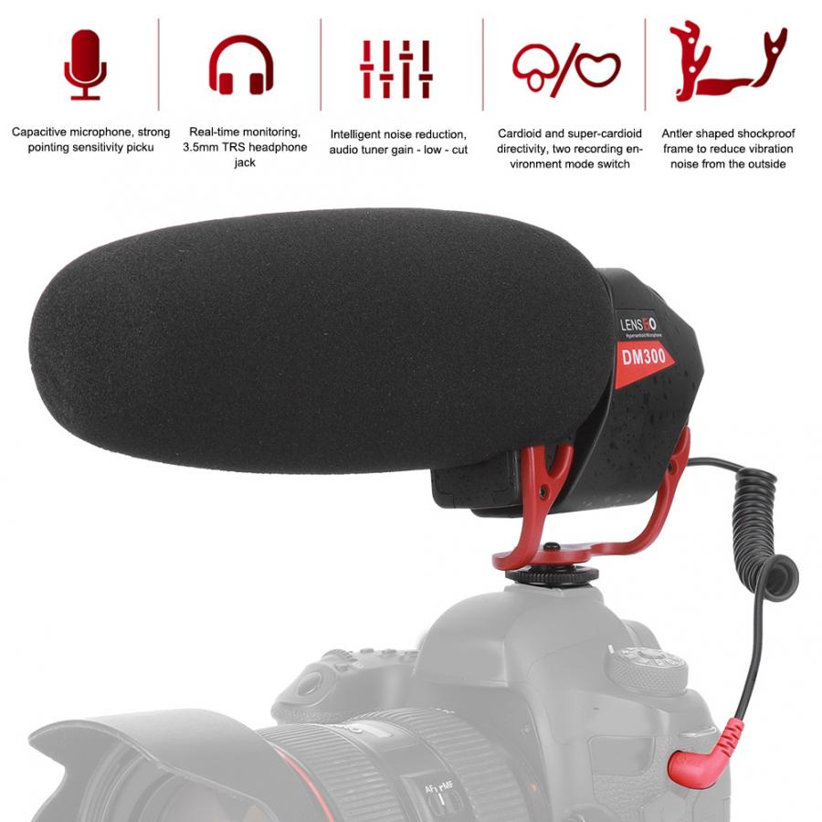 Lensgo LYM-DM300 Shotgun Microphone Super-cardioid