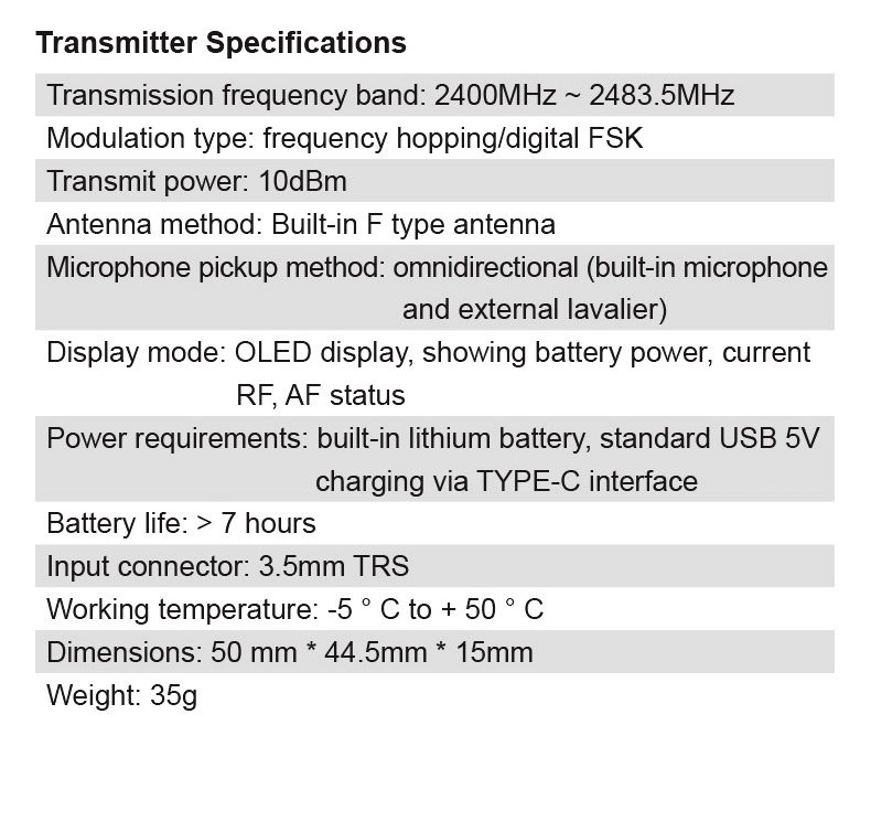 Saramonic Blink500 B2 Wireless Microphone