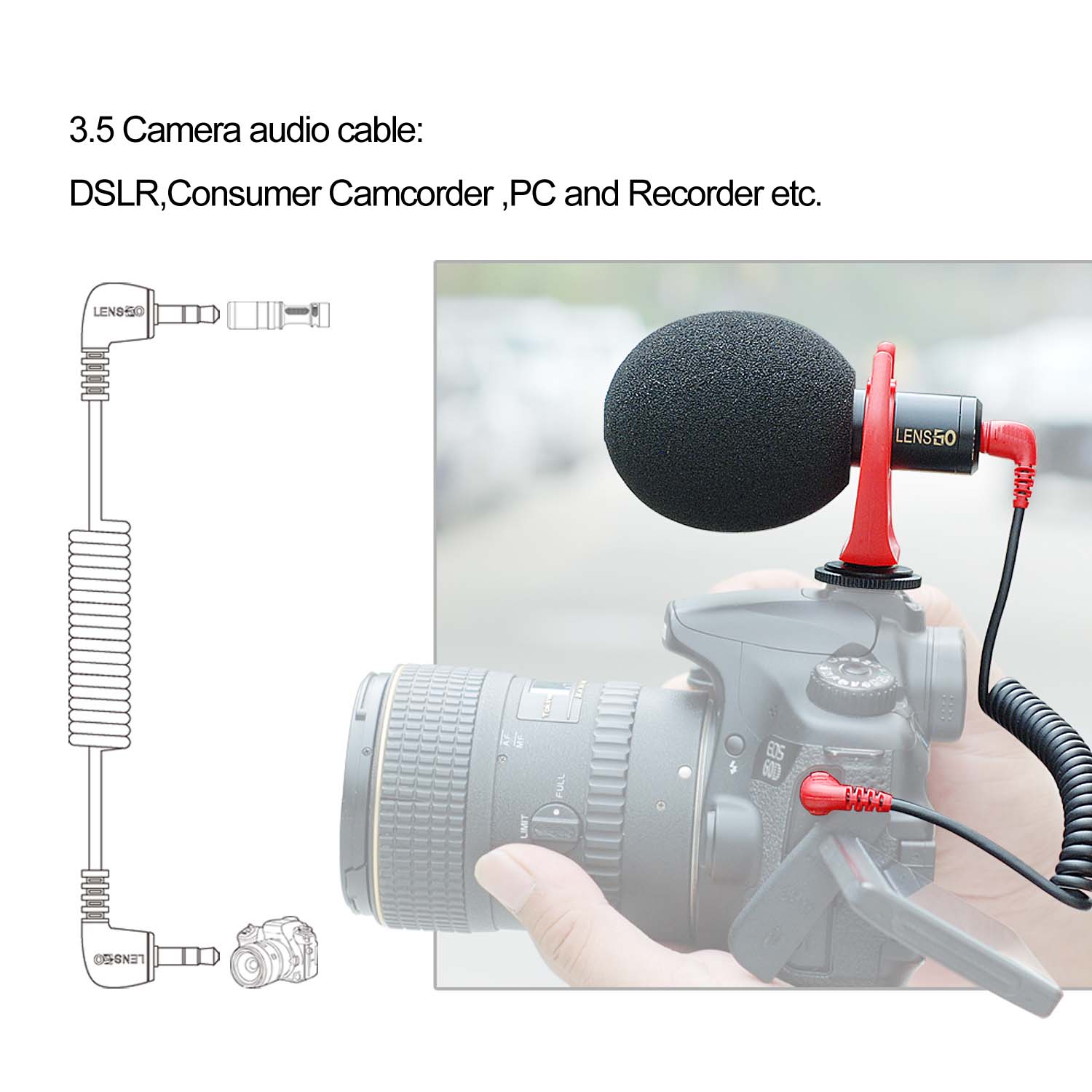 LENSGO LYM-DMM1 COMPACT ON-CELL PHONE CAMERA MICROPHONE