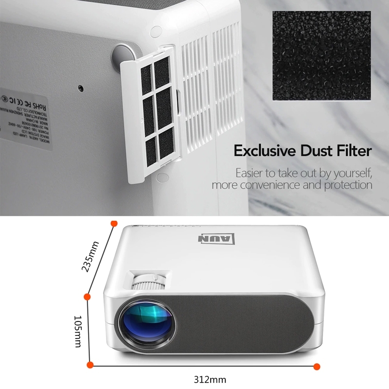 AUN AKEY6S PRO Projector Full HD 1080P 7500Lumens Android 9.0