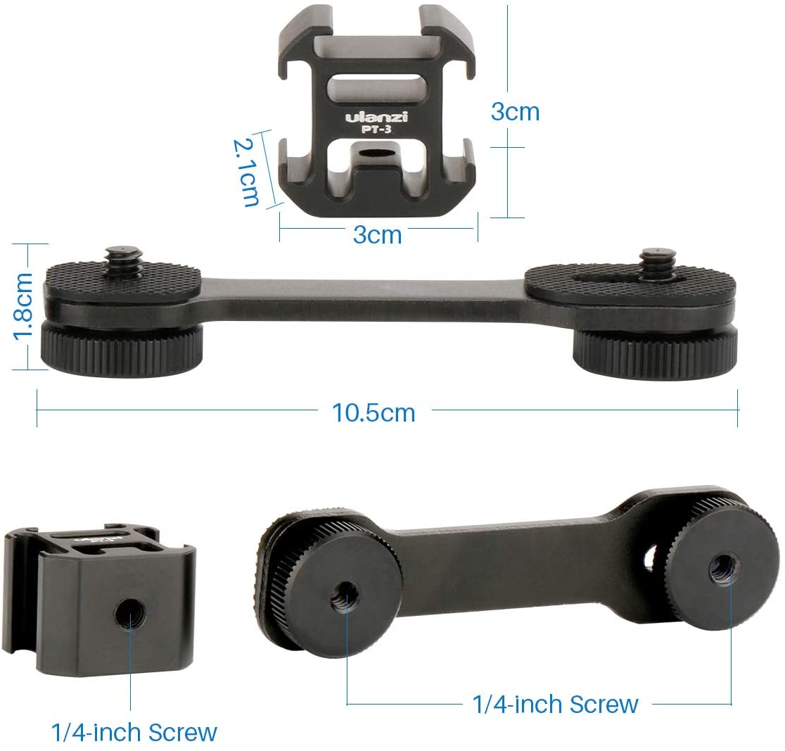 Ulanzi PT-3 Triple Cold Shoe Mount Adapter