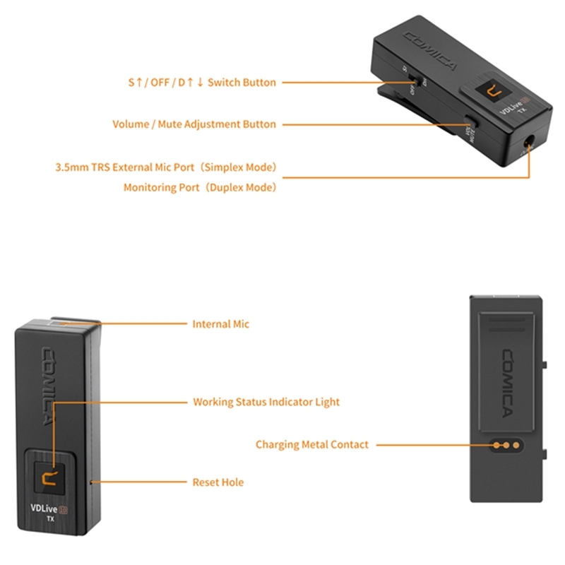COMICA VDLive10 USB Type C Wireless Microphone