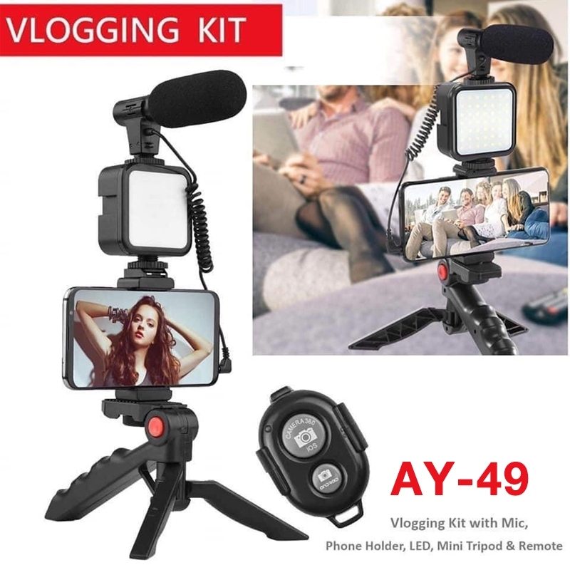 VIDEO MAKING KIT AY-49 ชุดอุปกรณ์ถ่ายวีดีโอสำหรับสมาร์ทโฟน VIDEO MAKING KIT AY-49 ชุดอุปกรณ์ถ่ายวีดีโอสำหรับสมาร์ทโฟน
