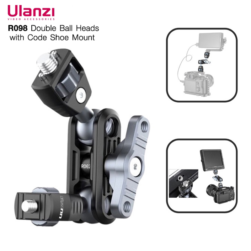 Ulanzi R098 Double Ball Heads with Code Shoe Mount Ulanzi R098 Double Ball Heads with Code Shoe Mount