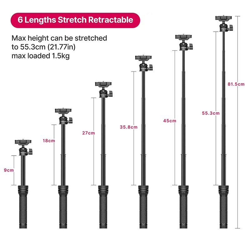 ULANZI EXTENDABLE TRIPOD GO-QUICK II SKU:3113