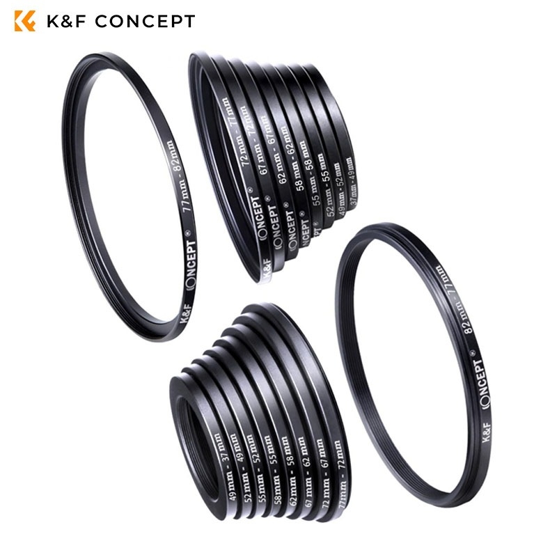 K&F 18 IN 1 LENS FILTER RING ADAPTERS KIT SKU0629