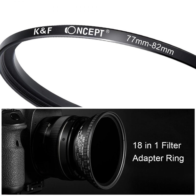 K&F 18 IN 1 LENS FILTER RING ADAPTERS KIT SKU0629