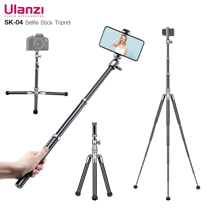 ULANZI SK-04 Aluminum Alloy Selfie Stick Tripod for Live Streaming