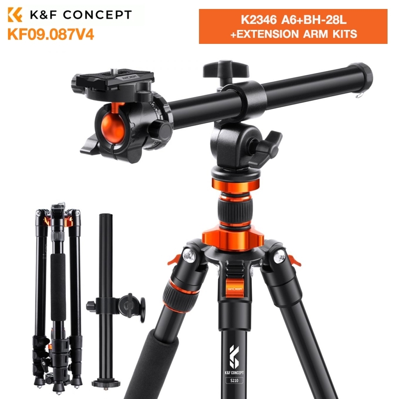 K&F Concept KF09.087V4 Camera Tripods Travel Aluminum Monopod with Ball Head 