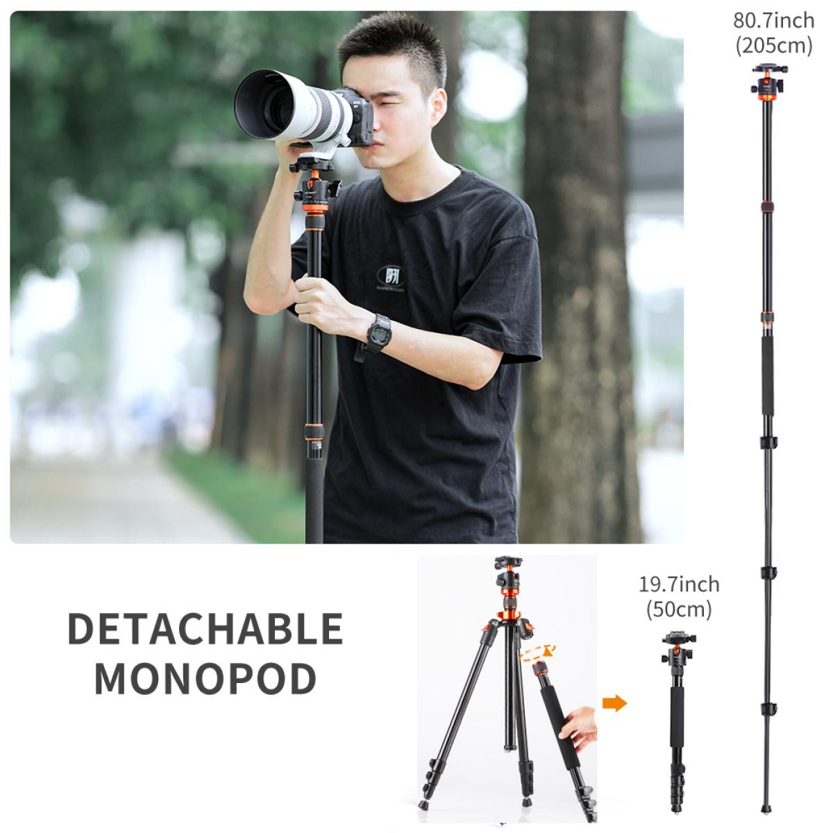 K&F Concept KF09.087V4 Camera Tripods Travel Aluminum Monopod with Ball Head 