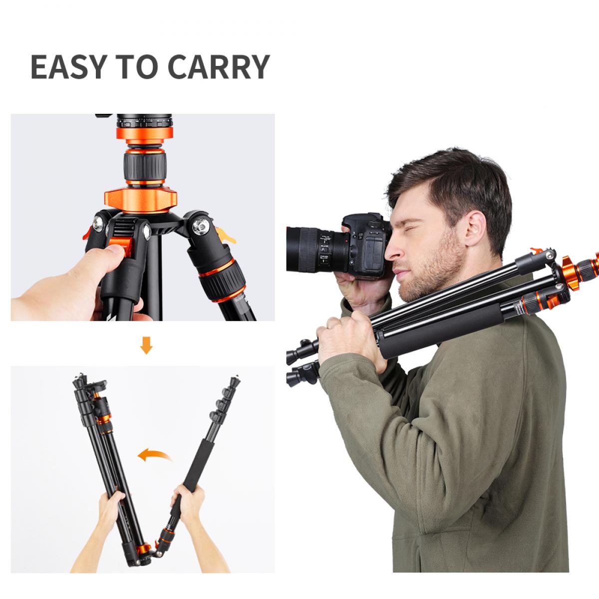 K&F Concept KF09.087V4 Camera Tripods Travel Aluminum Monopod with Ball Head 