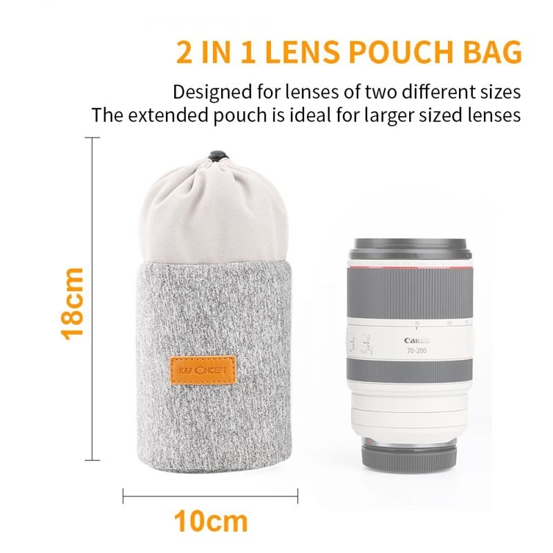 K&F Concept Lens Cases Soft Neoprene Pouch (M)