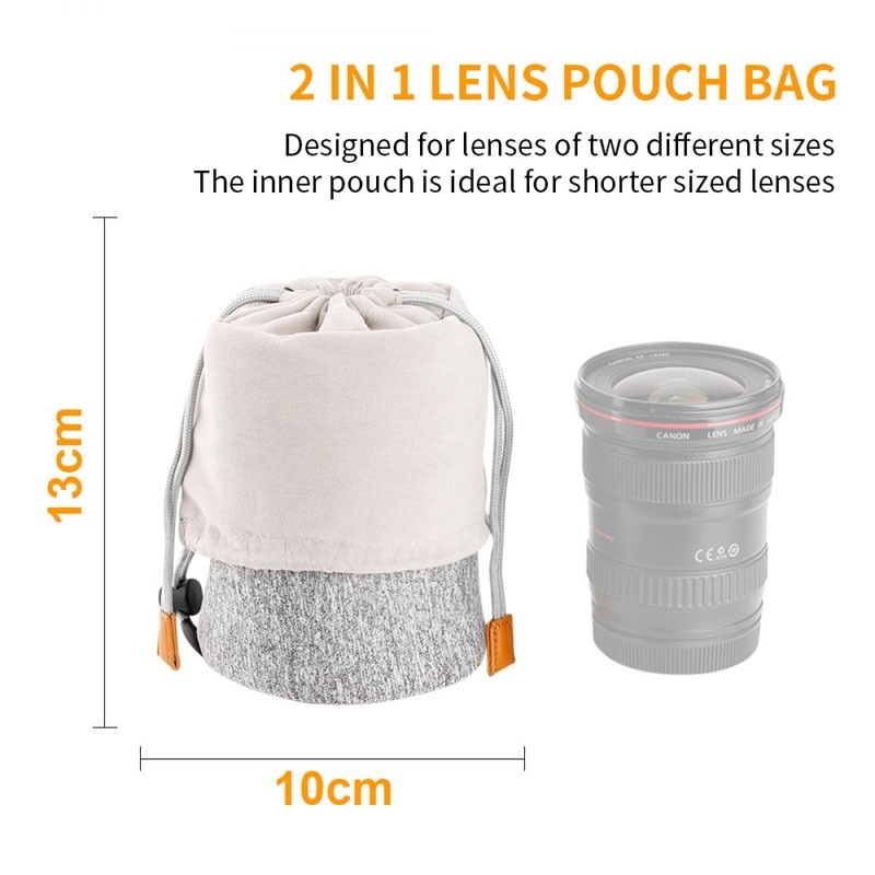 K&F Concept Lens Cases Soft Neoprene Pouch (M)