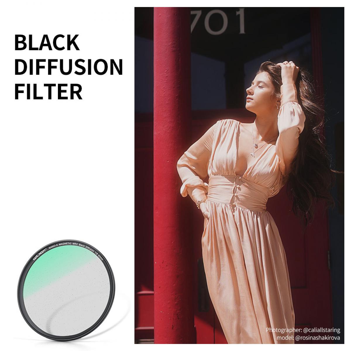 K&F Concept NANO-X Black Diffusion 1/8 Filter 49mm 