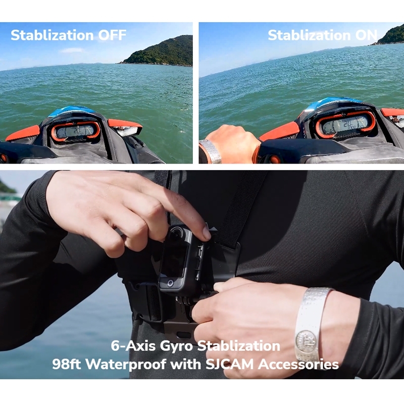 SJCAM C300 4K Dual Touchscreen Action Camera (แบต2+แท่น)