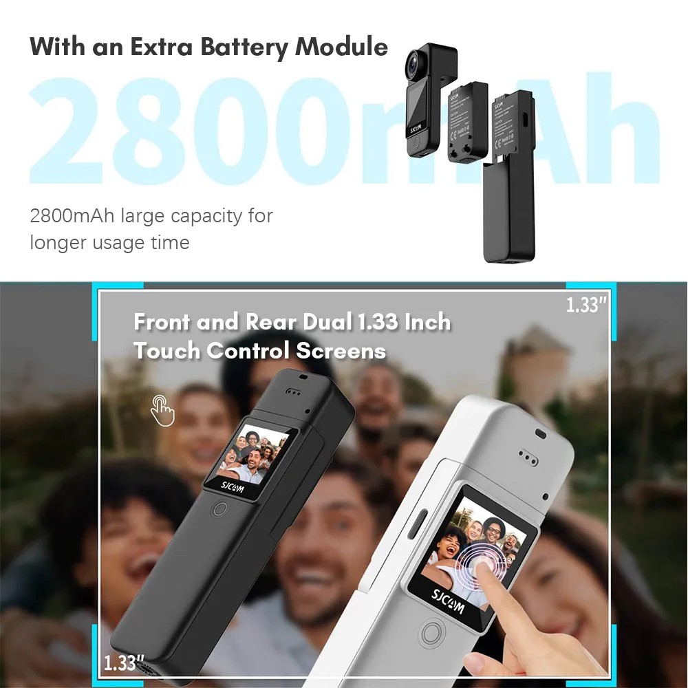 SJCAM C300 4K Dual Touchscreen Action Camera (แบต2+แท่น)