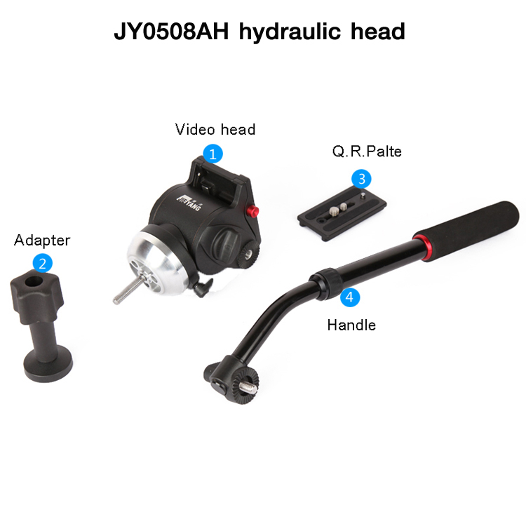 JIEYANG JY0508AH Tripod Fluid Drag Head Shooting Filming หัวแพน