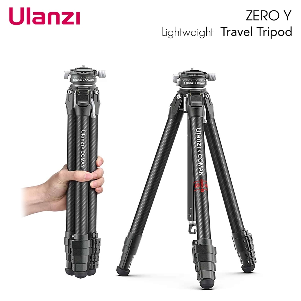 ULANZI ZERO-Y CARBON FIBER LIGHTWEIGHT TRAVEL TRIPOD